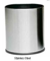Witt Round wastebasket, stainless steel 66SS