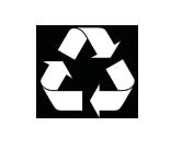 Witt Decal, universal recycle symbol, black LABEL5